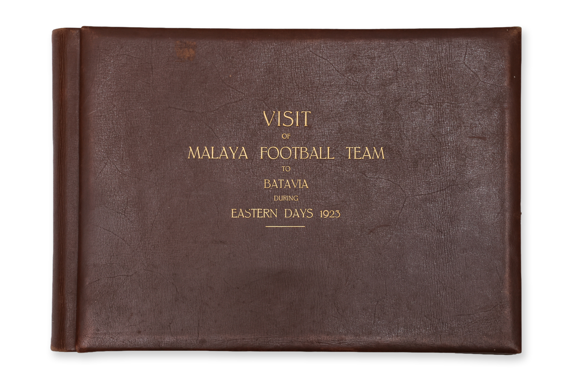 A MALAYA FOOTBALL TEAM TOUR OF BATAVIA 1923 SOUVENIR PHOTOGRAPH ALBUM