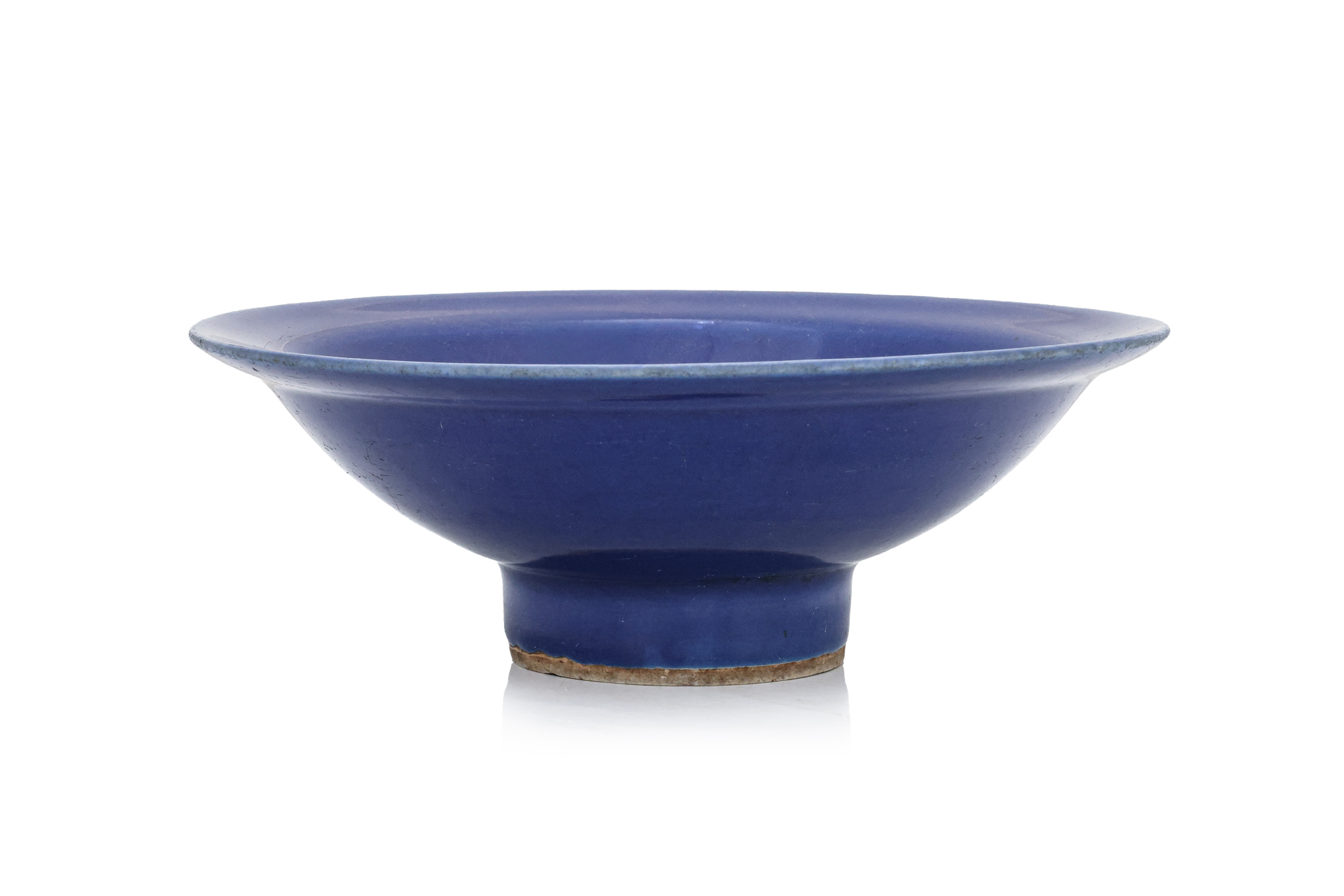 A MONOCHROME BLUE-GLAZED BOWL