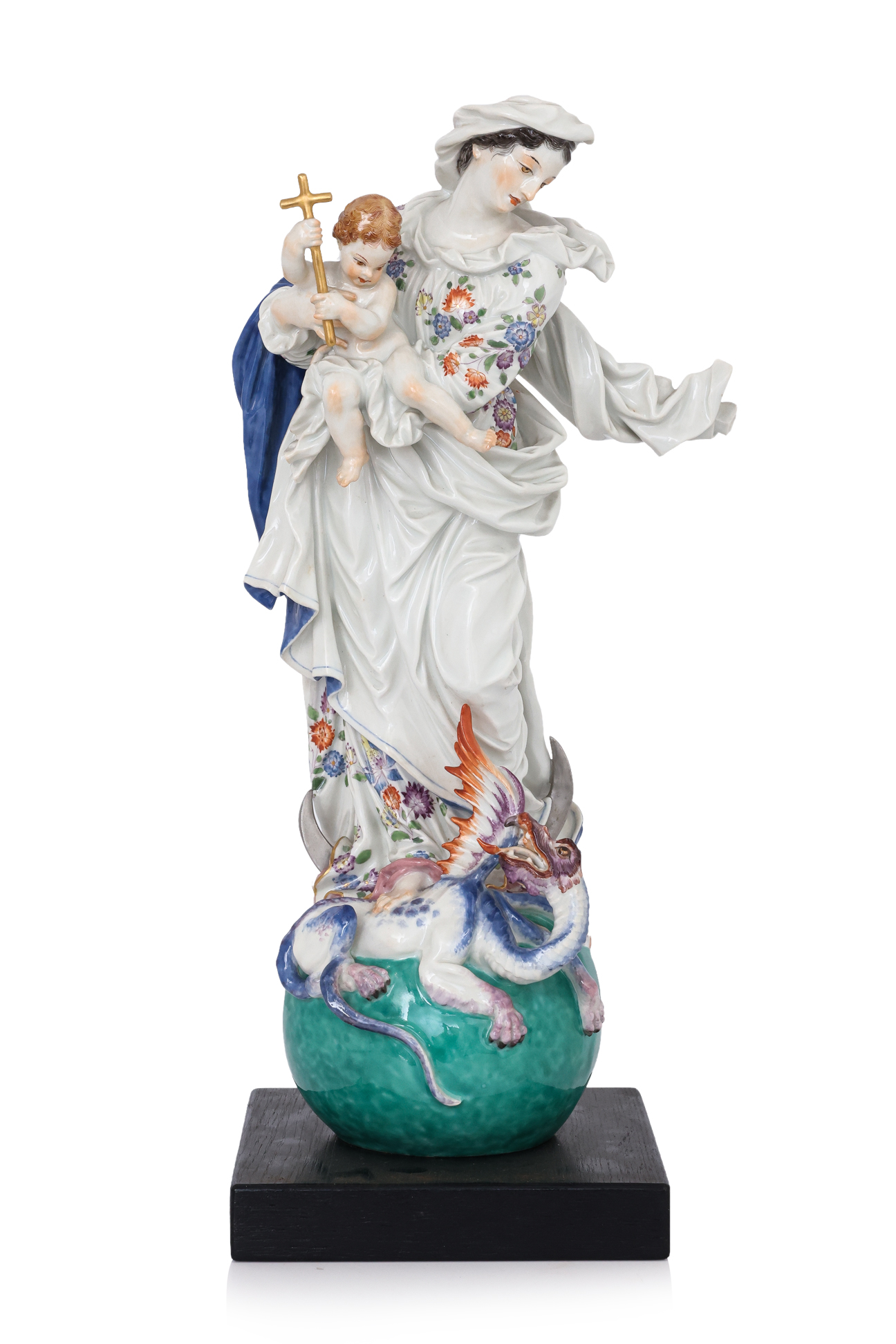 A LARGE MEISSEN 'MARIA IMMACULATA' PORCELAIN FIGURE
