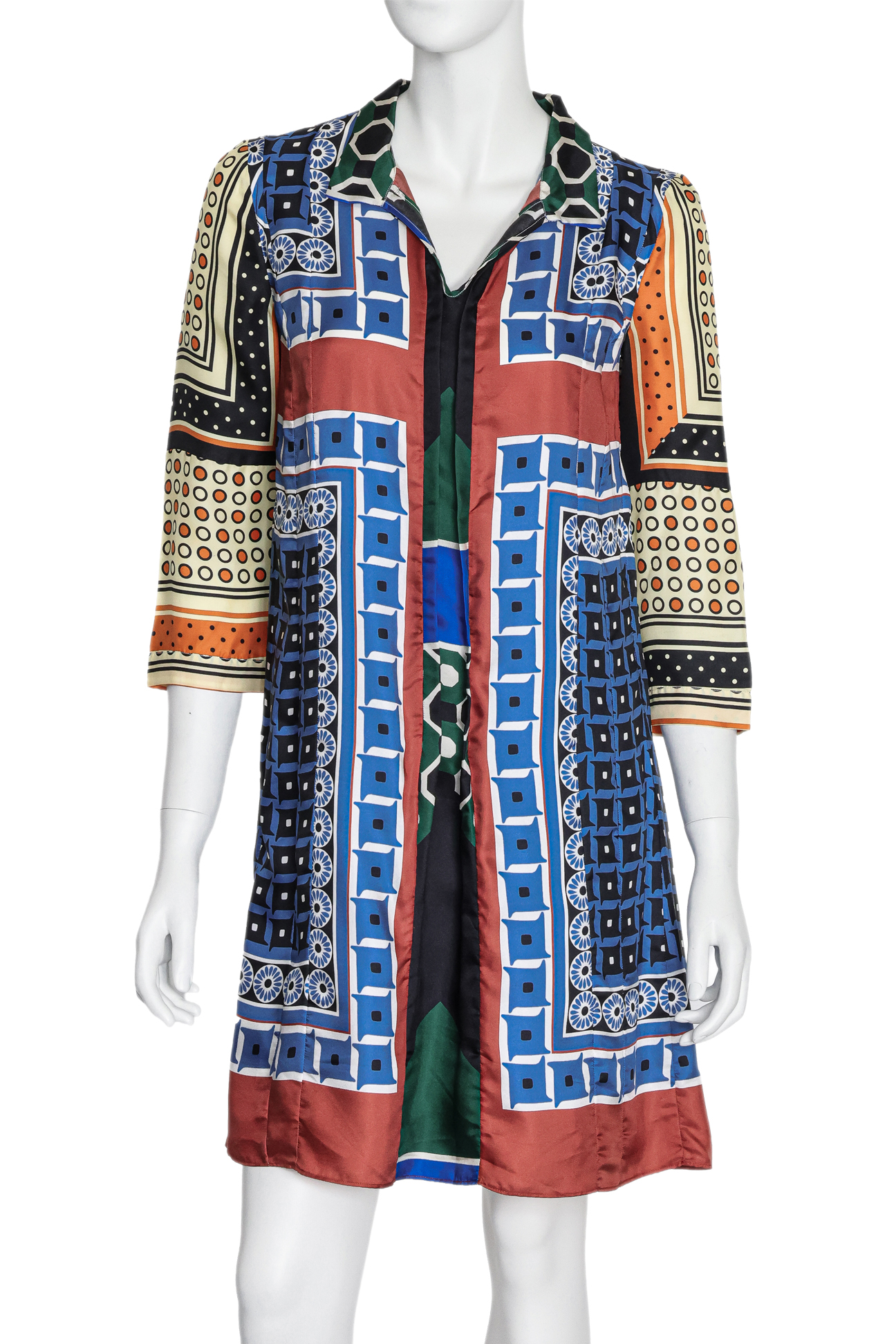 MARNI - A GEOMETRIC PRINT SILK DRESS, SUMMER EDITION 2012