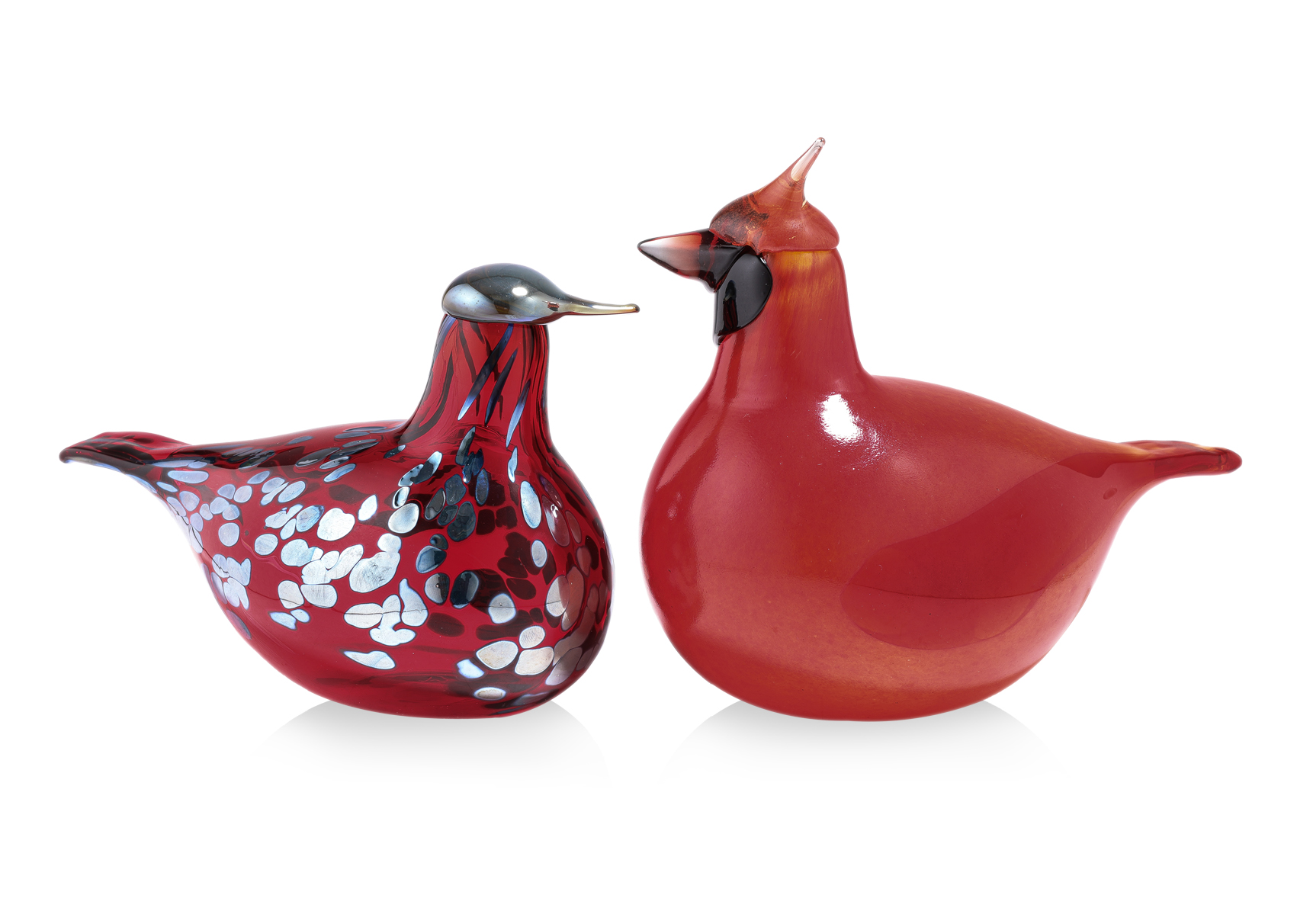 OIVA TOIKKA (FINNISH, 1931-2019) - 'RED CARDINAL' & 'RUBY BIRD'