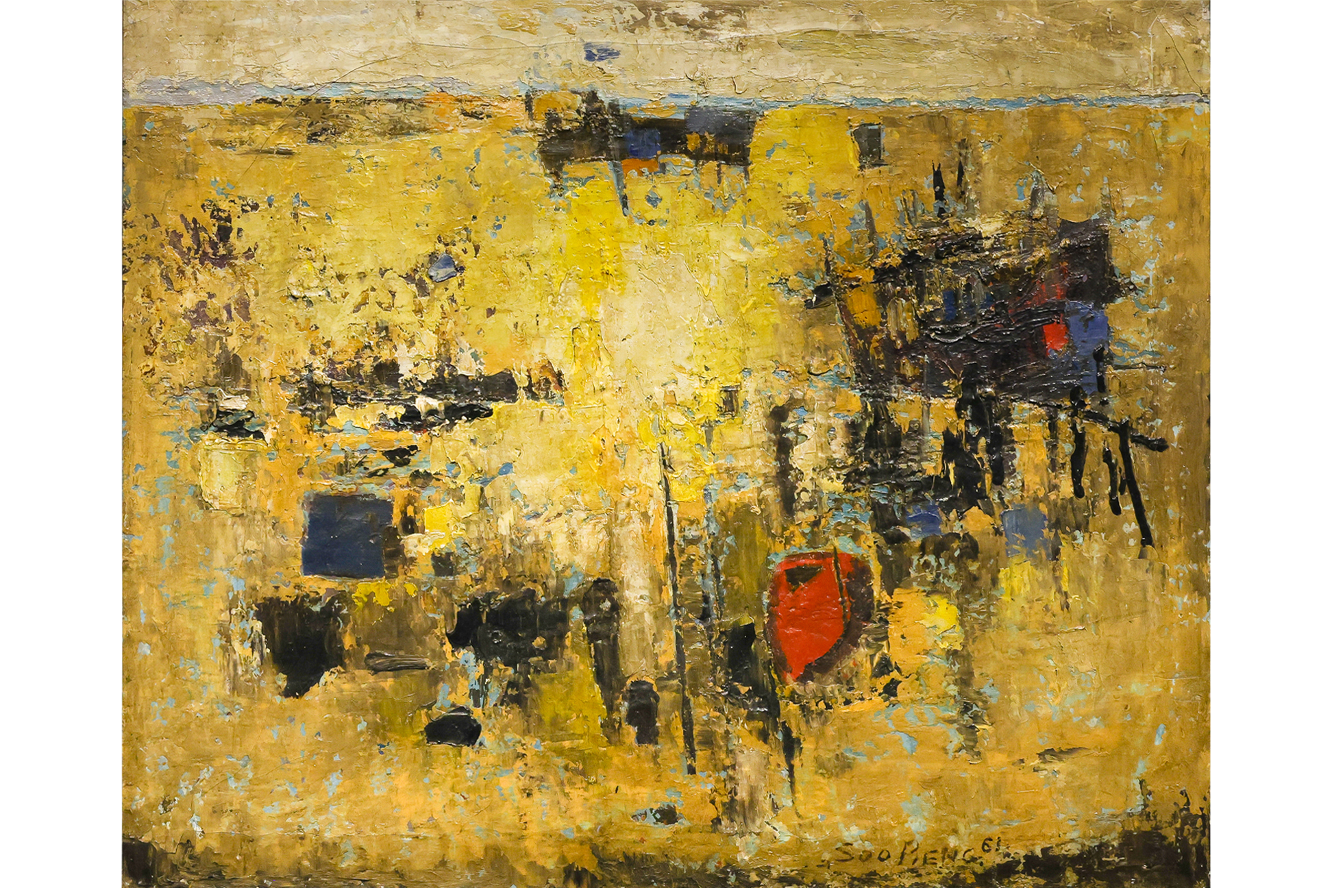 CHEONG SOO PIENG (SINGAPOREAN, 1917-1983) - ABSTRACT LANDSCAPE