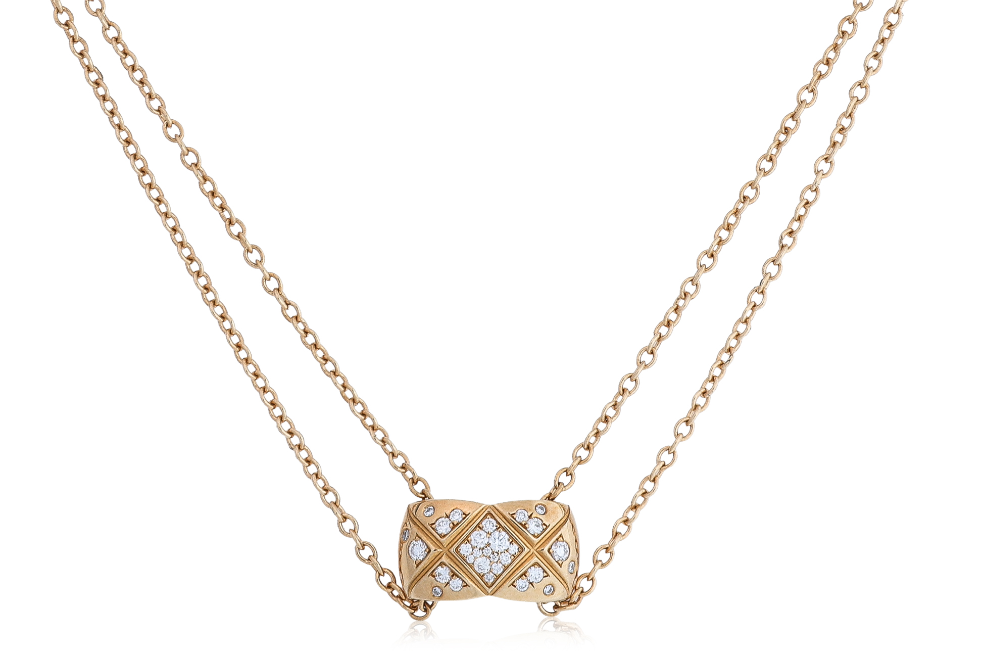 CHANEL  'COCO CRUSH' DIAMOND PENDANT NECKLACE