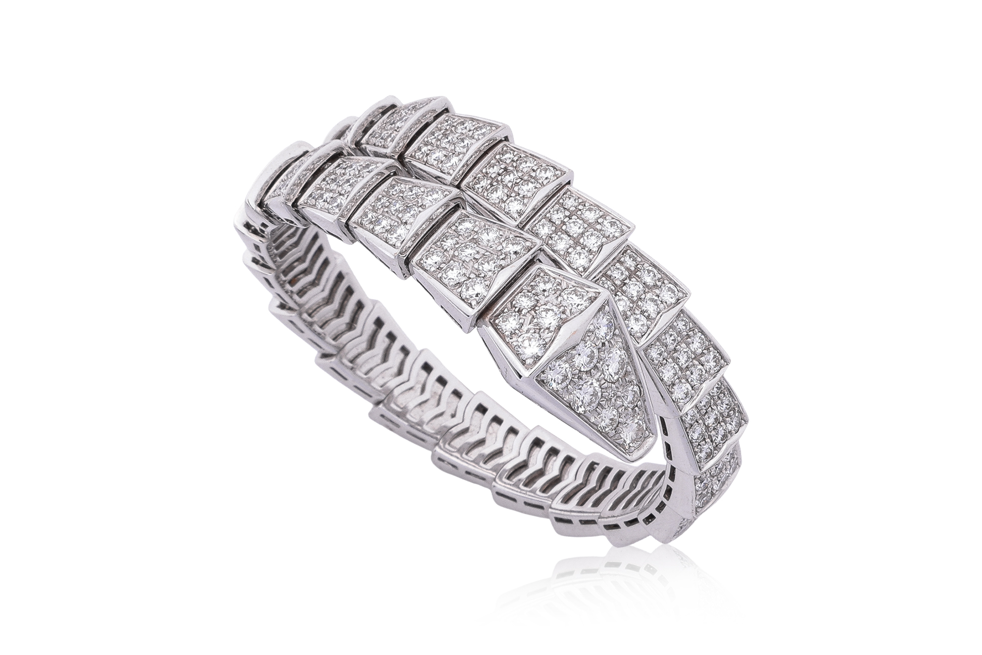 BULGARI 'SERPENTI VIPER' DIAMOND BANGLE