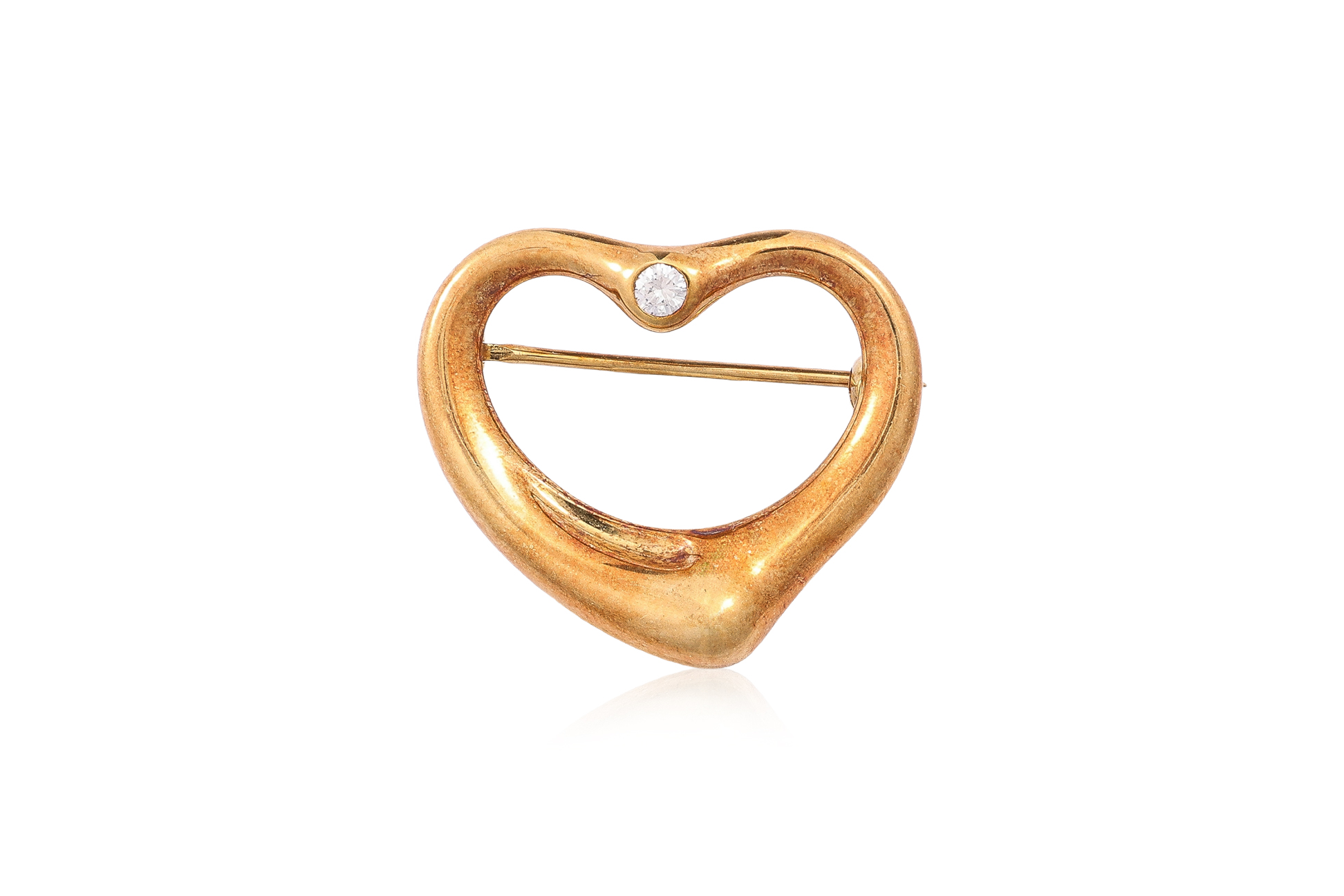 A DIAMOND 'OPEN HEART' BROOCH, PERETTI, TIFFANY & CO.