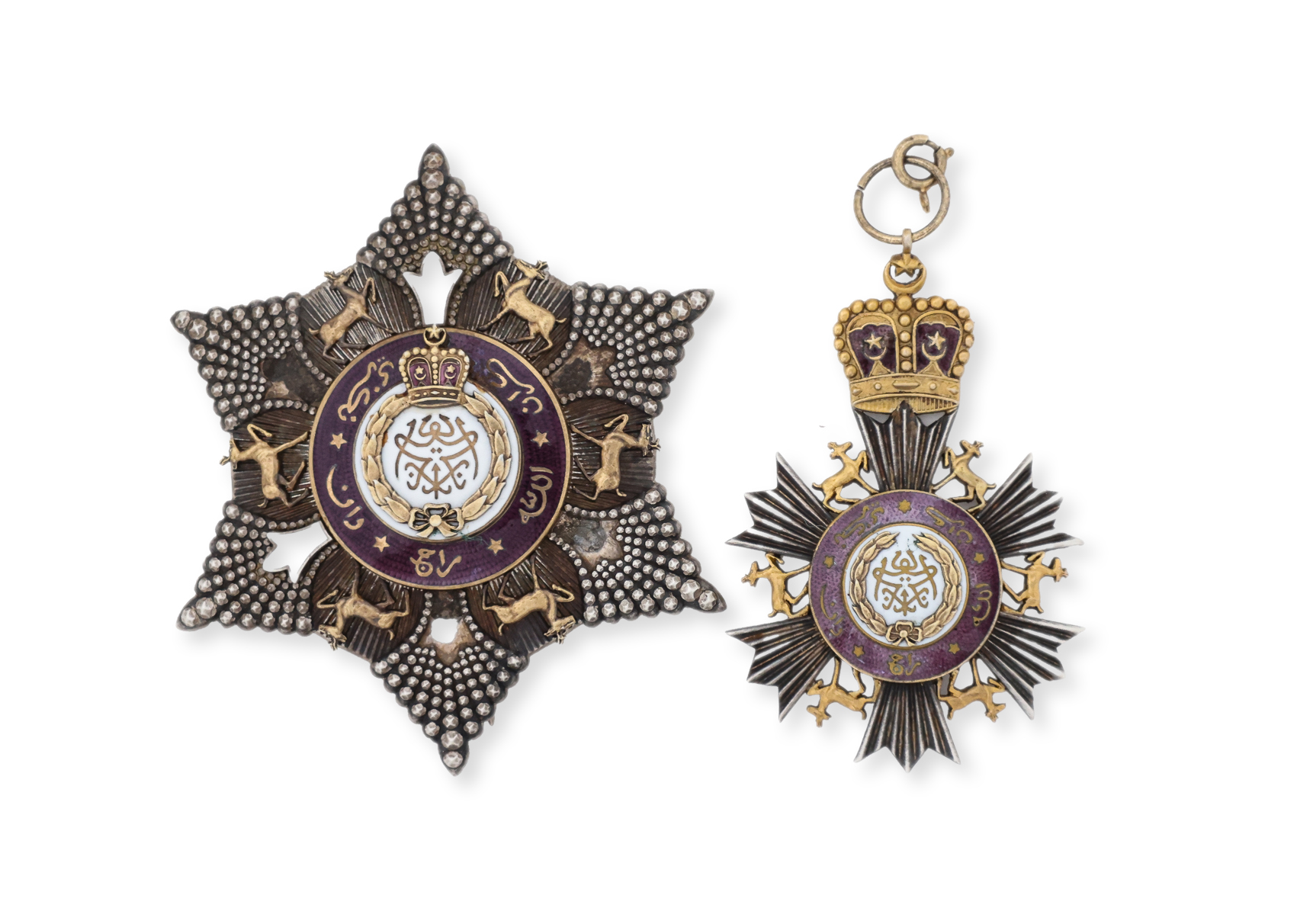 ORDER OF KELANTAN SILVER BROOCH AND MEDAL