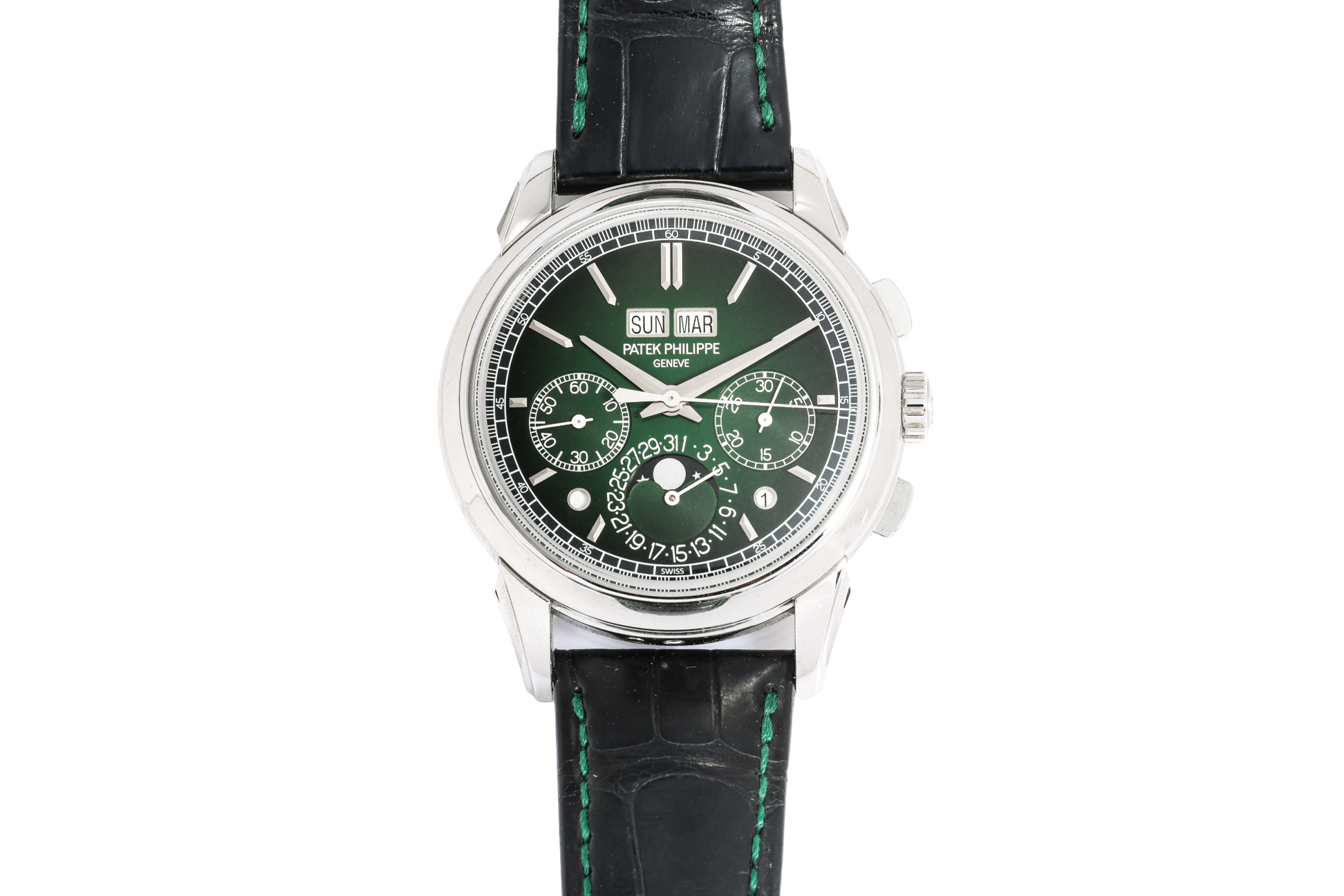PATEK PHILIPPE - A PLATNIUM PERPETUAL CALENDAR CHRONOGRAPH (FULL SET)