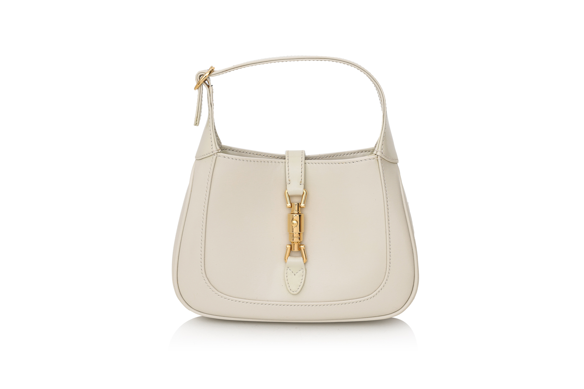 GUCCI JACKIE 1961 MINI BAG IN IVORY LEATHER, 2020