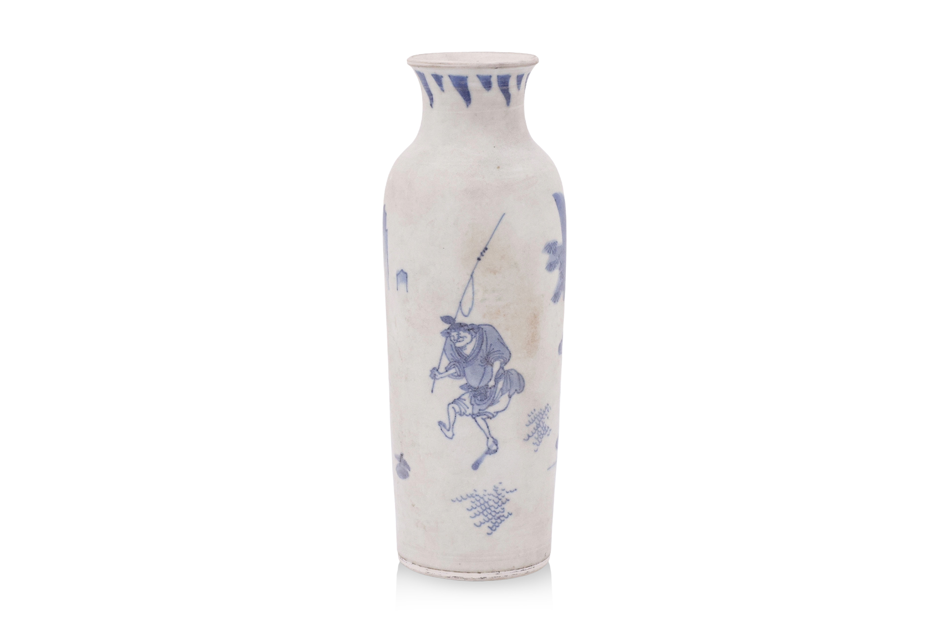 A BLUE AND WHITE PORCELAIN SLEEVE VASE