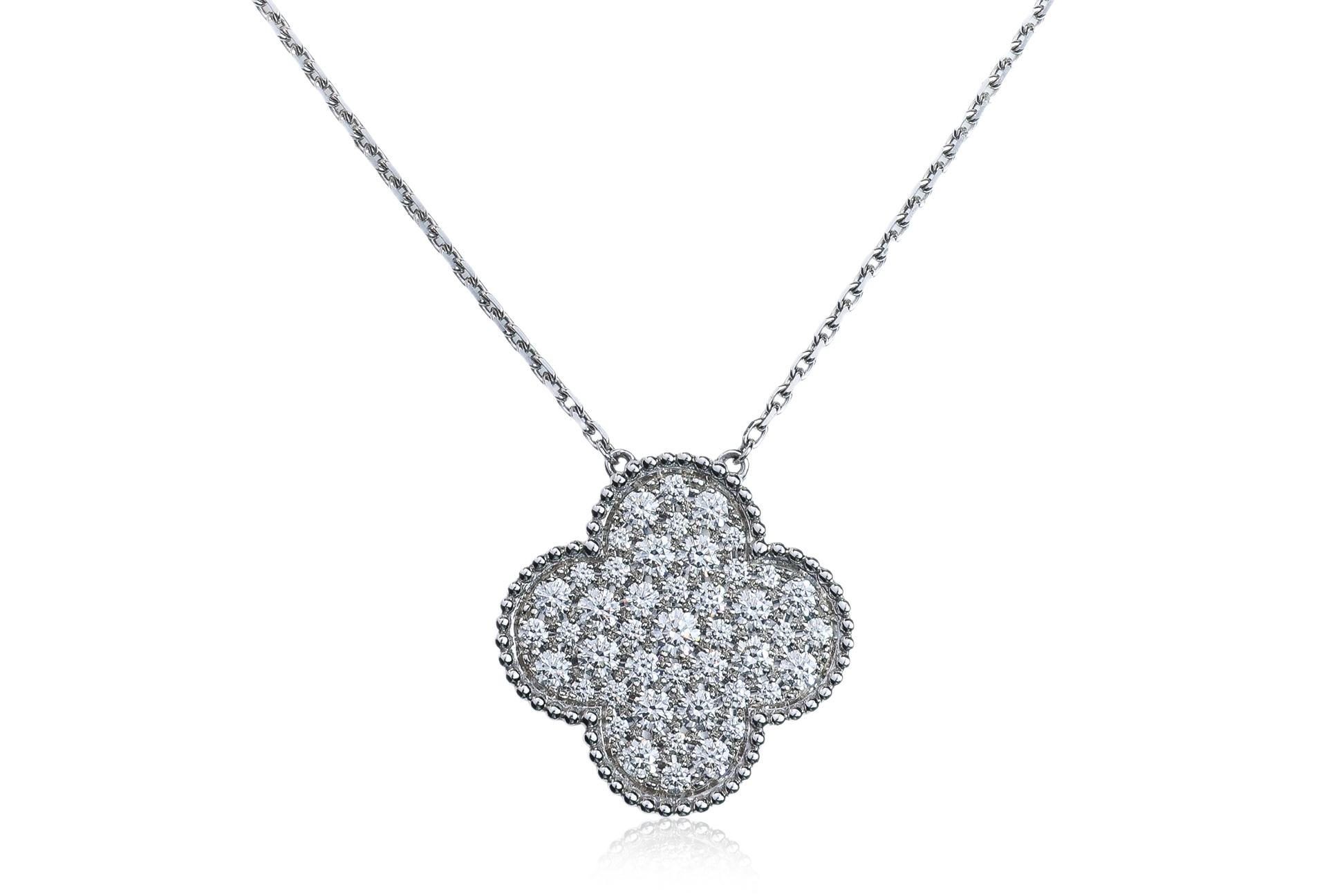 VAN CLEEF & ARPELS 'MAGIC ALHAMBRA' DIAMOND PENDANT NECKLACE