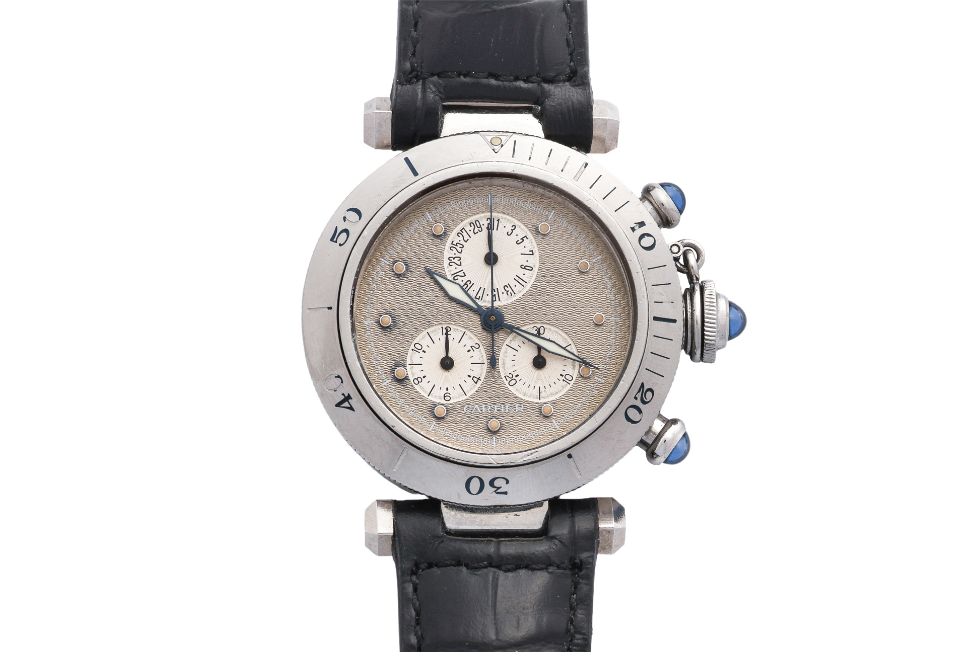 CARTIER - A PASHA CHRONOFLEX MECHA-QUARTZ WRISTWATCH