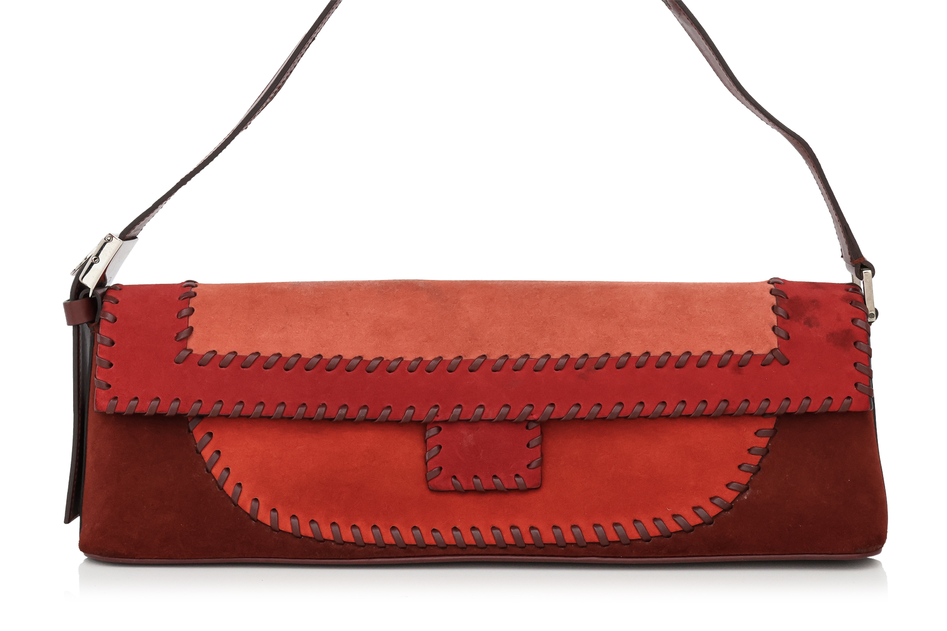 SALVATORE FERRAGAMO - A SUEDE BAGUETTE BAG