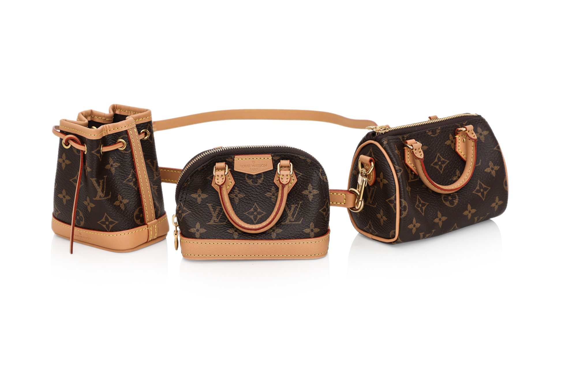 LOUIS VUITTON TRIO MINI ICONES IN MONOGRAM CANVAS