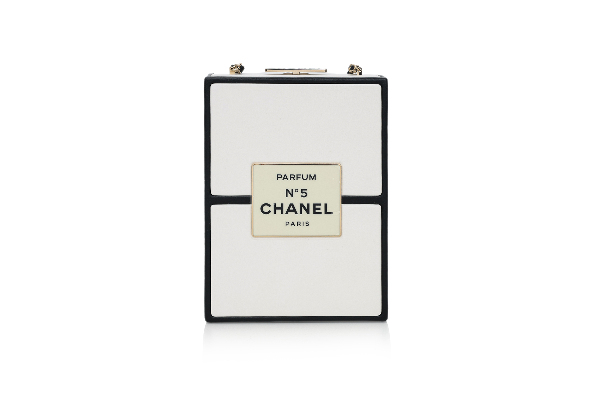 CHANEL N°5 PERFUME BOX MINAUDIÈRE EVENING CLUTCH BAG, 2021