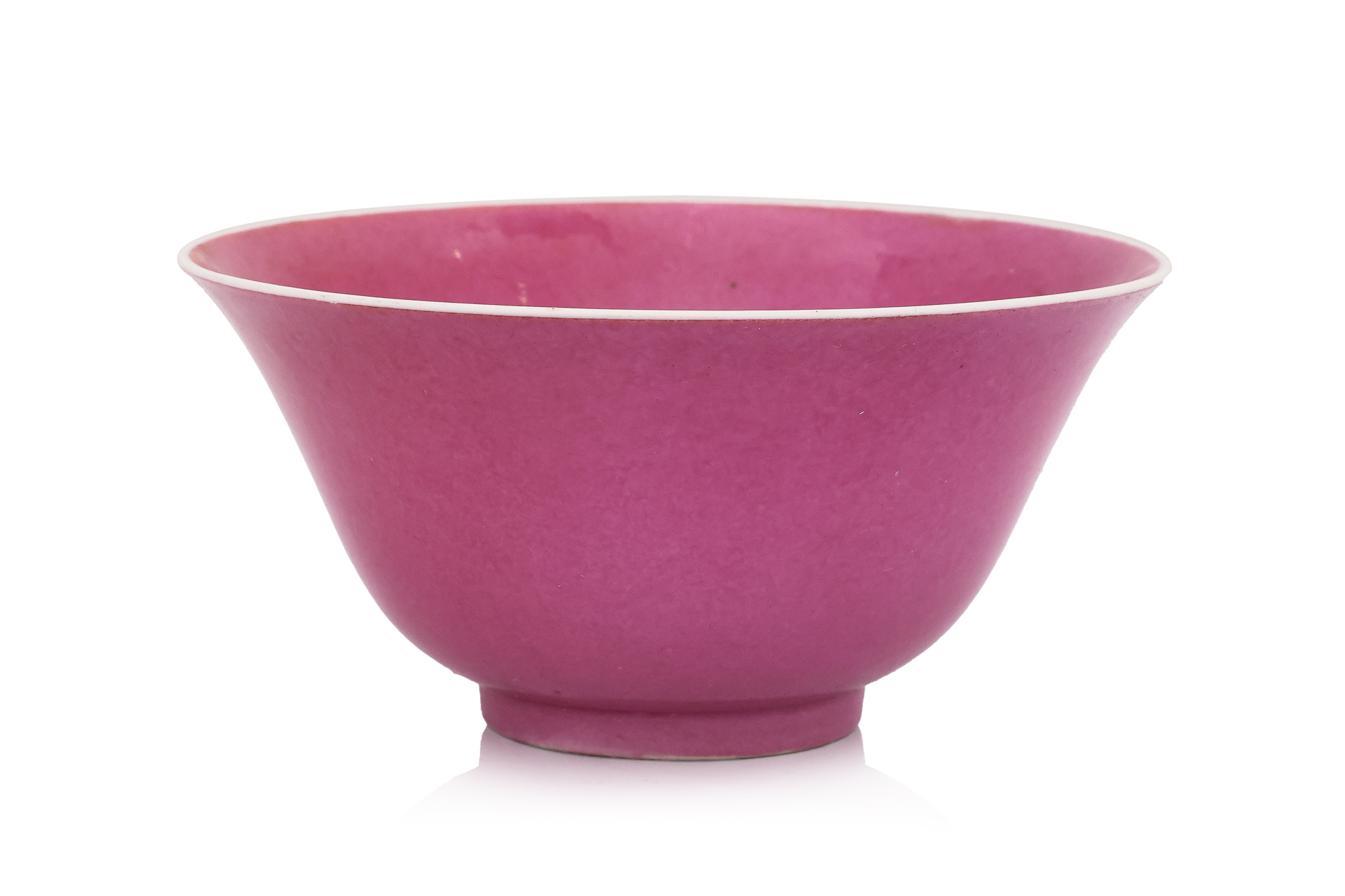 A MONOCHROME RUBY-GROUND PORCELAIN BOWL