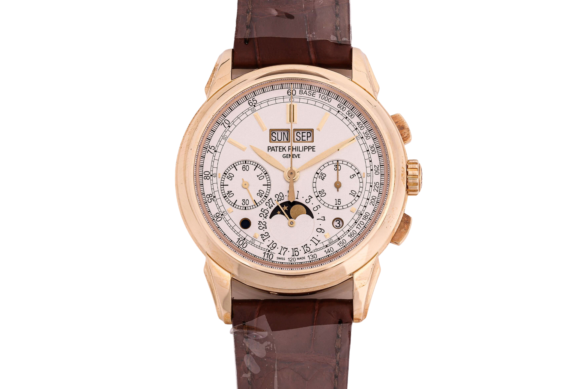 PATEK PHILIPPE - AN 18K YELLOW GOLD PERPETUAL CALENDAR WRISTWATCH [WITH PAPERS]