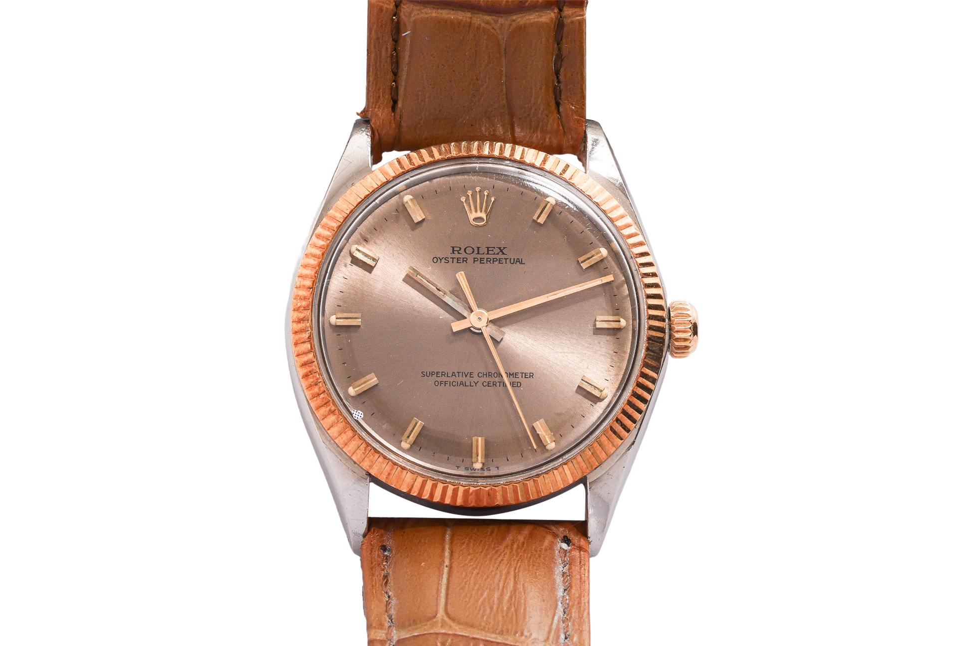 ROLEX - A TWO-TONE STEEL AND GOLD OYSTER PERPETUAL WRISTWATCH