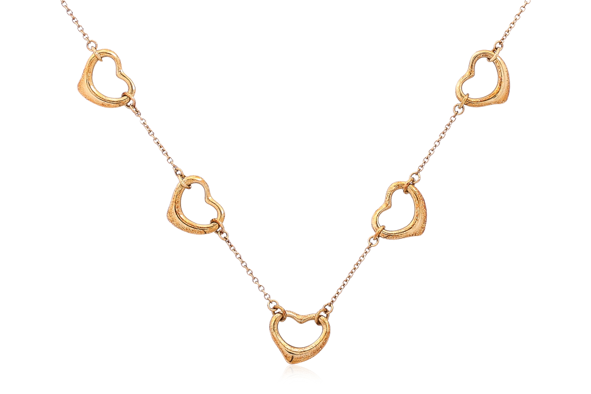 A FIVE 'OPEN HEART' NECKLACE, PERETTI, TIFFANY & CO.