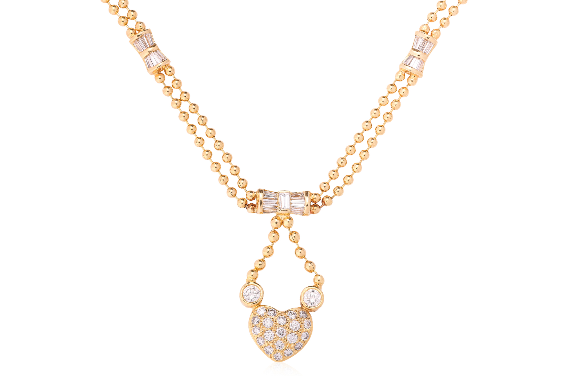 A DIAMOND 'HEART' NECKLACE