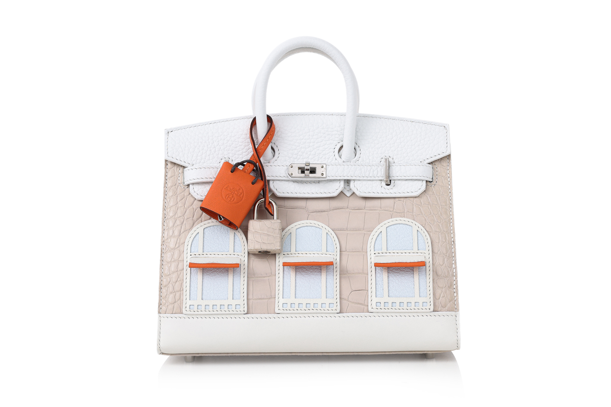 HERMÈS FAUBOURG SELLIER BIRKIN 20 IN MATTE BETON ALLIGATOR, 2021 *