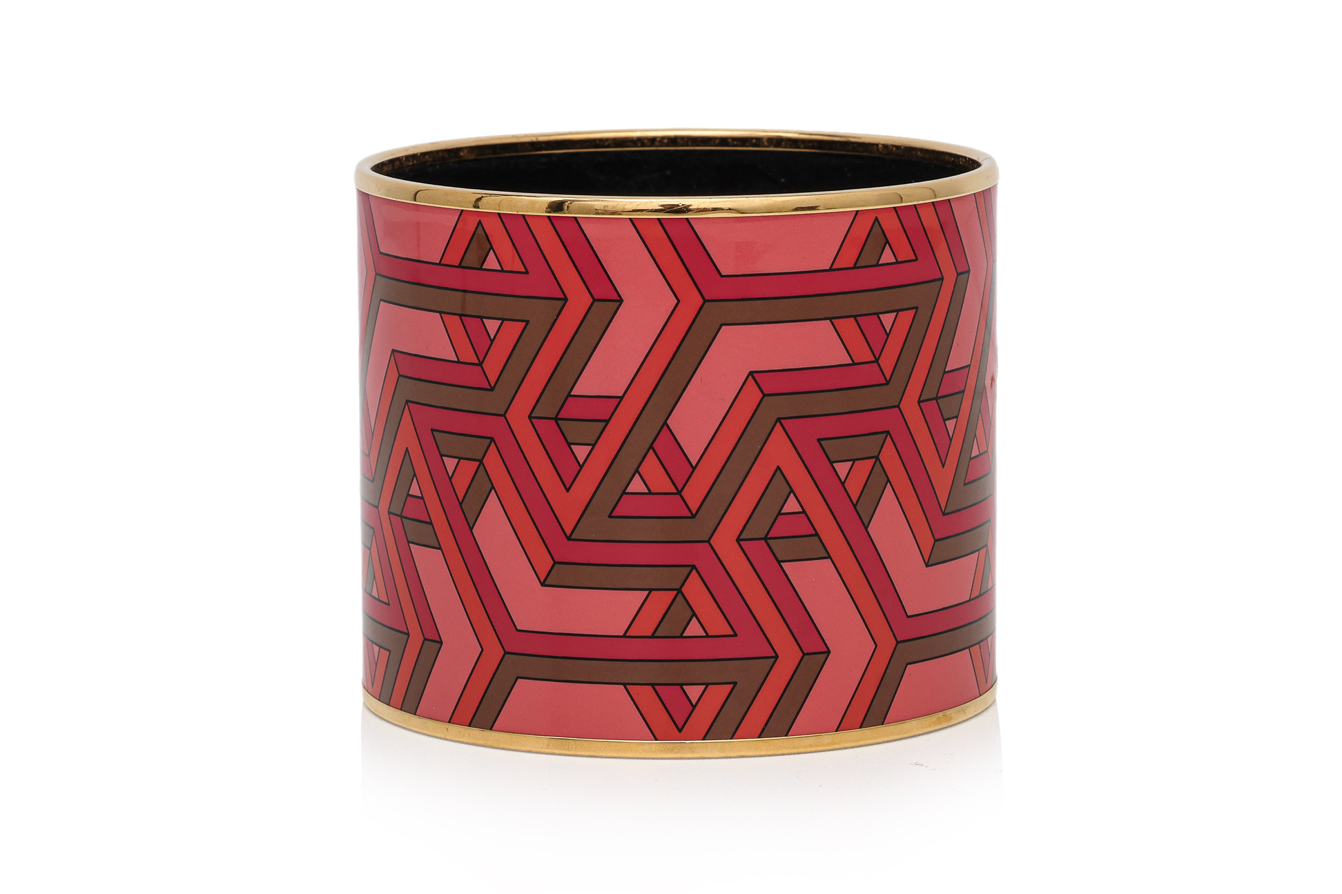 HERMÈS - AN ENAMEL WIDE BANGLE