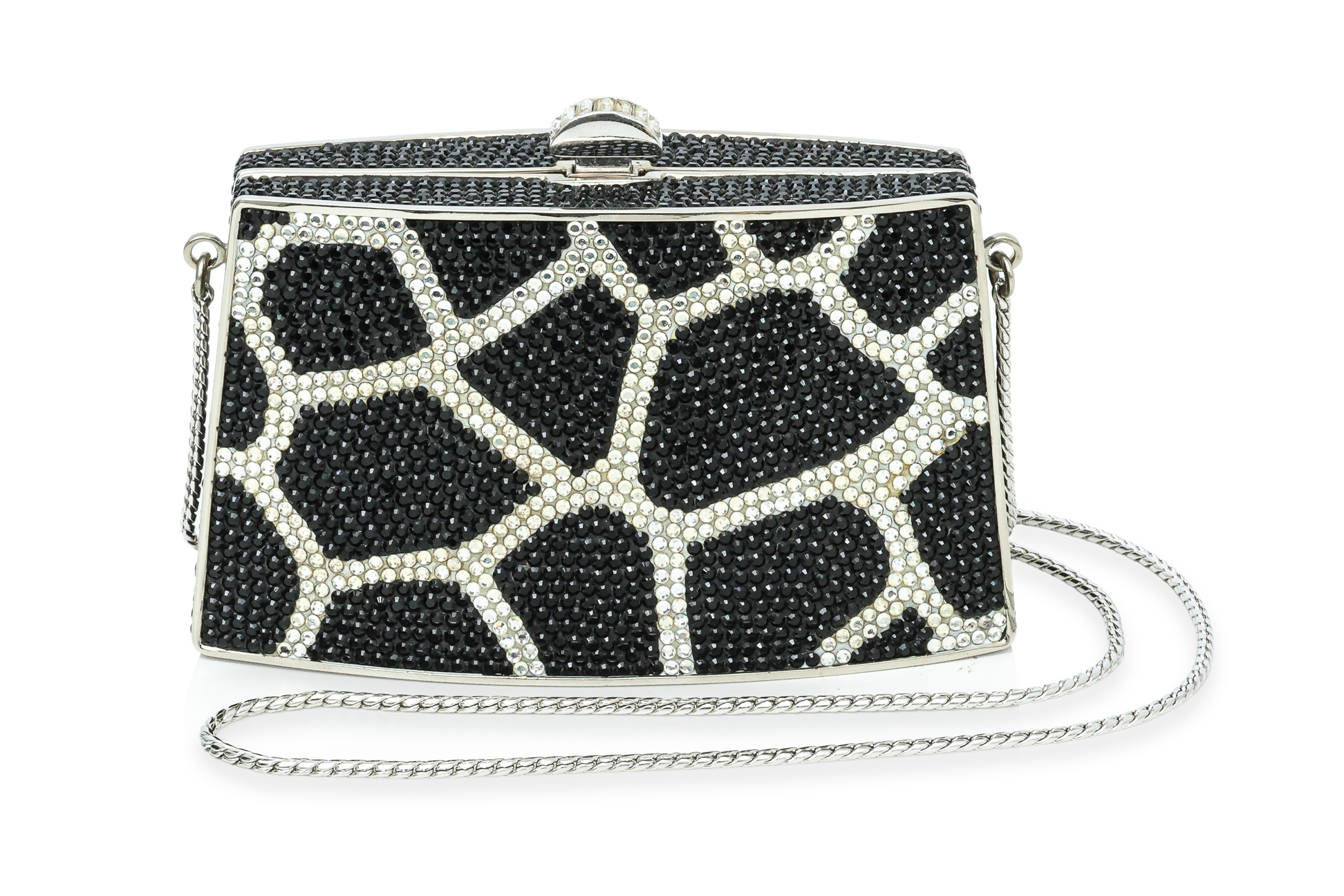 JUDITH LEIBER - A GIRAFFE PATTERN CRYSTAL MINAUDIÈRE