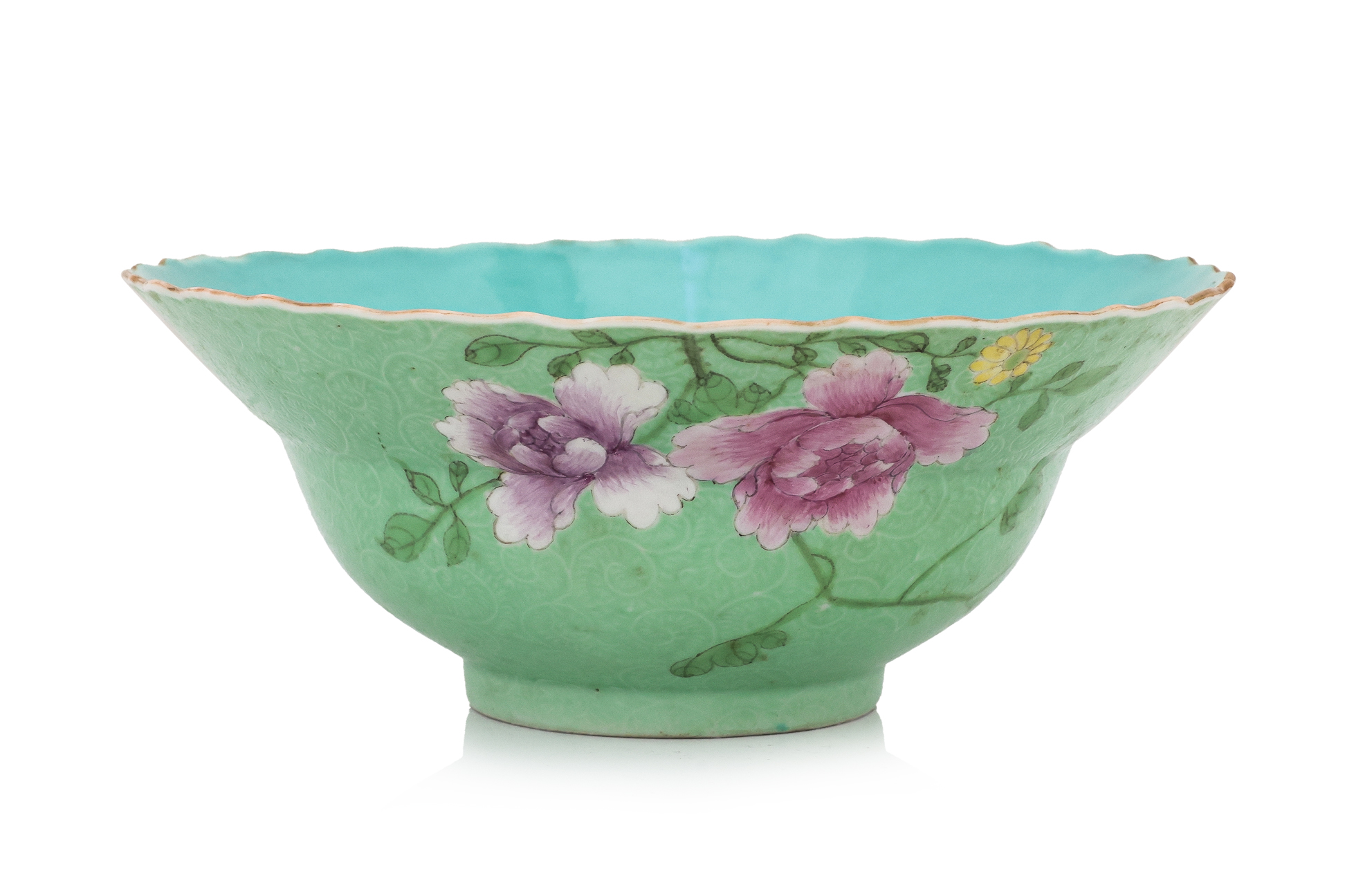 A SGRAFFITO-GROUND OGEE-FORM BOWL