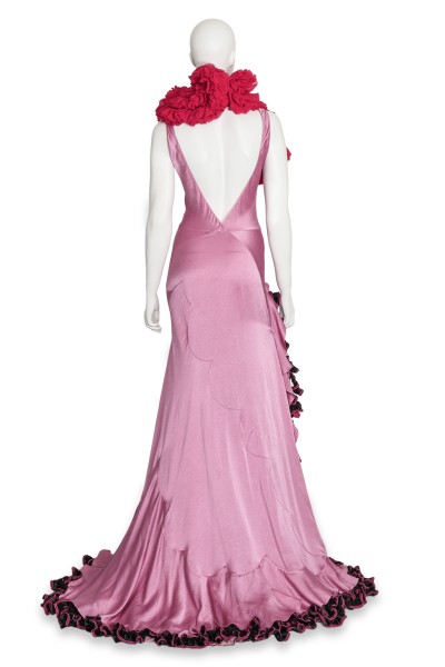 JOHN GALLIANO - A FUCHSIA BIAS-CUT FLAMENCO EVENING DRESS FW 1995 2.jpg