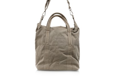 MAISON MARTIN MARGIELA - A KHAKI CANVAS TOTE BAG.jpg