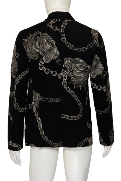 YOHJI YAMAMOTO POUR HOMME - A BLACK BLAZER WITH DOG AND CHAIN MOTIF FW 2014 _1_.jpg