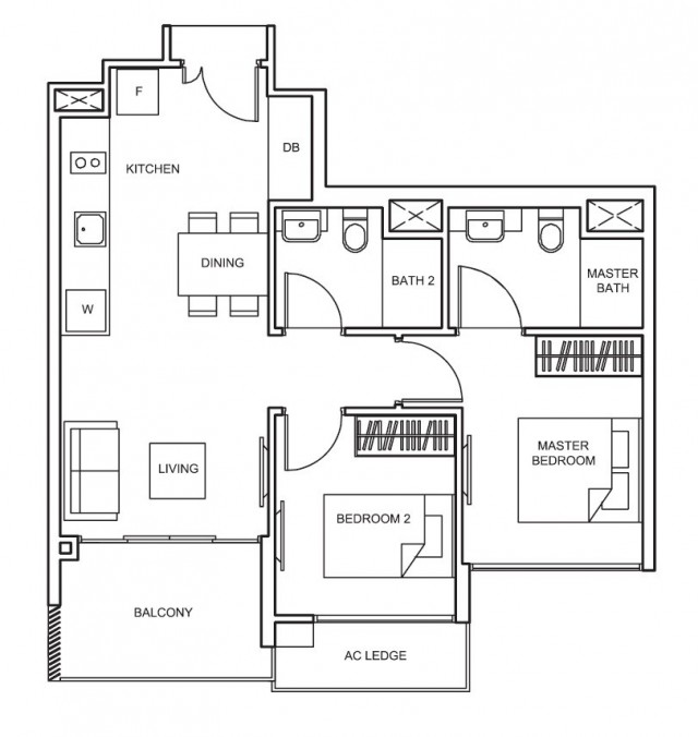The Glades Condominium For Rent, 4,500, 2 Bed 2 Bath 678 sqft 6.64 psf