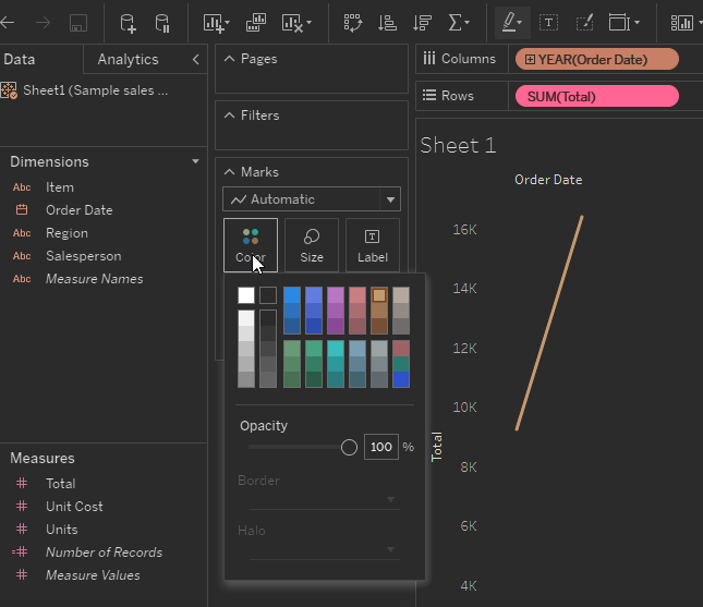 Tableau Activation Screen