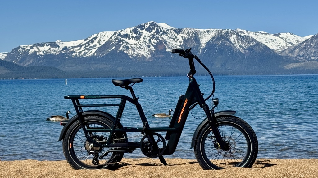 A commuter e-bike in an urban setting