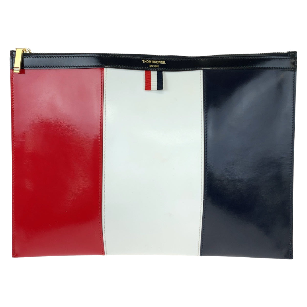 ショルダーバッグ THOM BROWNE NAVY BLUE LEATHER 4-BAR POCHETTES Thom Browne Navy Crossbody Bag | italist