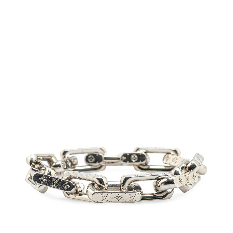 ブレスレット Louis Vuitton Chain Bracelet Engraved Monogram Silver M64223 Louis Vuitton Chain Bracelet Engraved Monogram Silver in