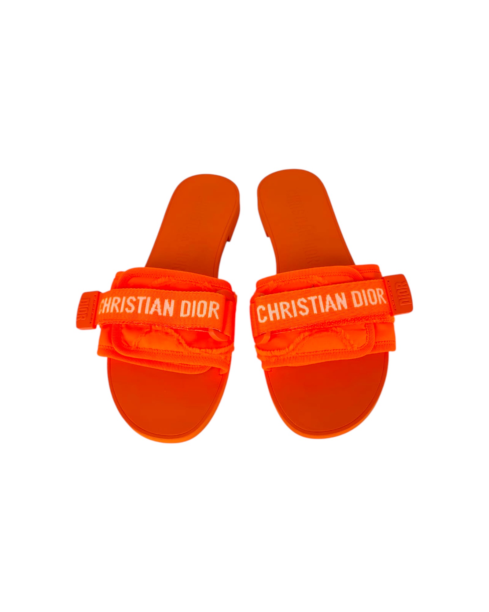 Christian Dior Neon Dio(R)Evolution Rubber Slippers Women Orange