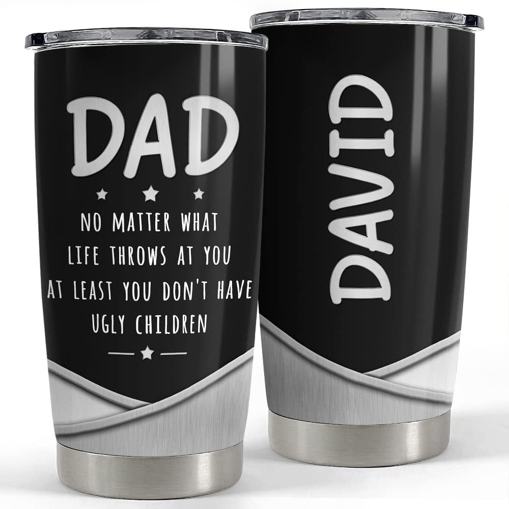 Personalized Dad Tumbler Ugly Children Funny Father Day Gift Sandjest