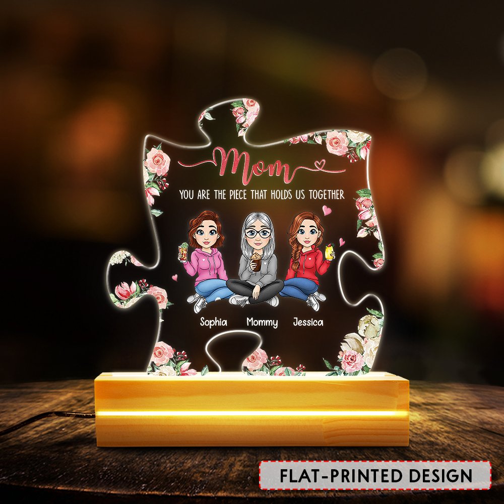 Mom & Daughter BFF Personalized LED Night Light Sandjest