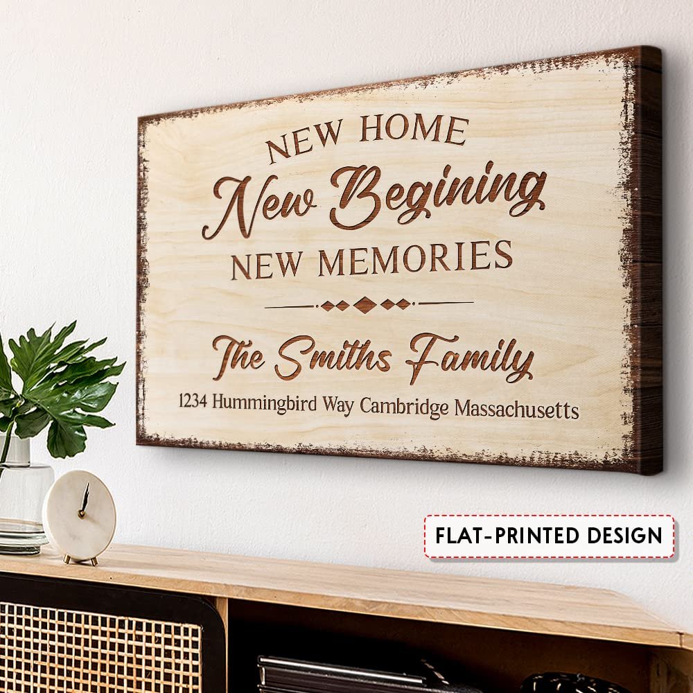 Personalized Canvas New Home New Beginning Sandjest