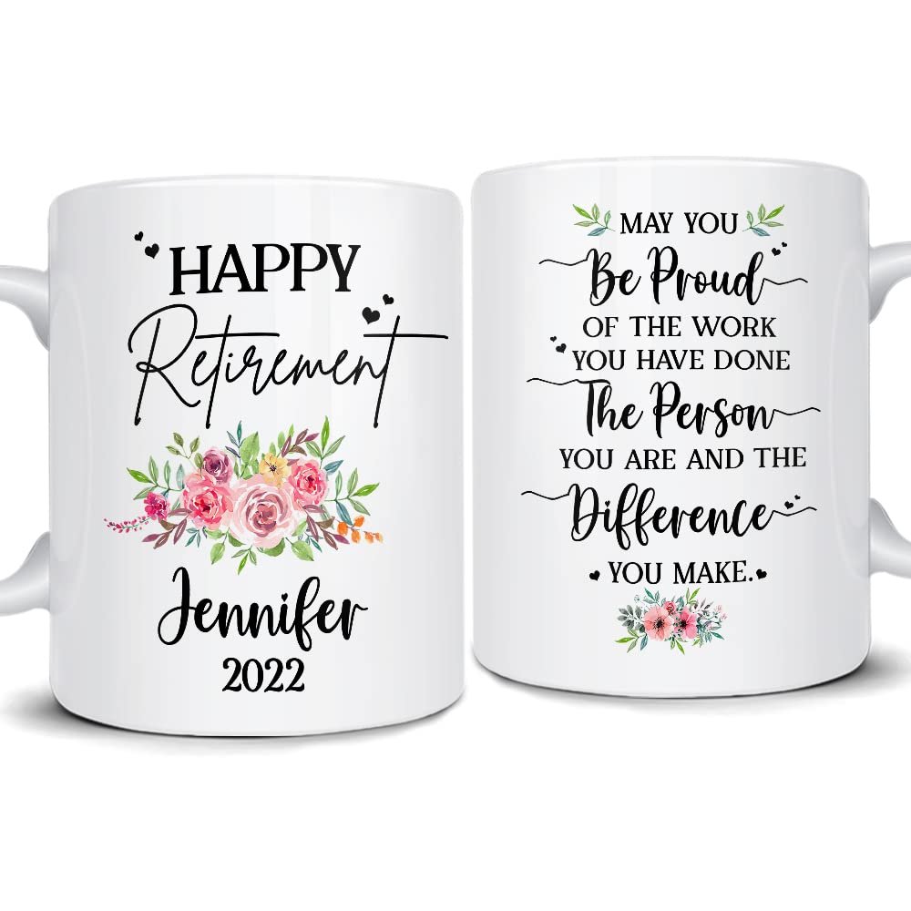 Personalized Happy Retirement Mug Sandjest