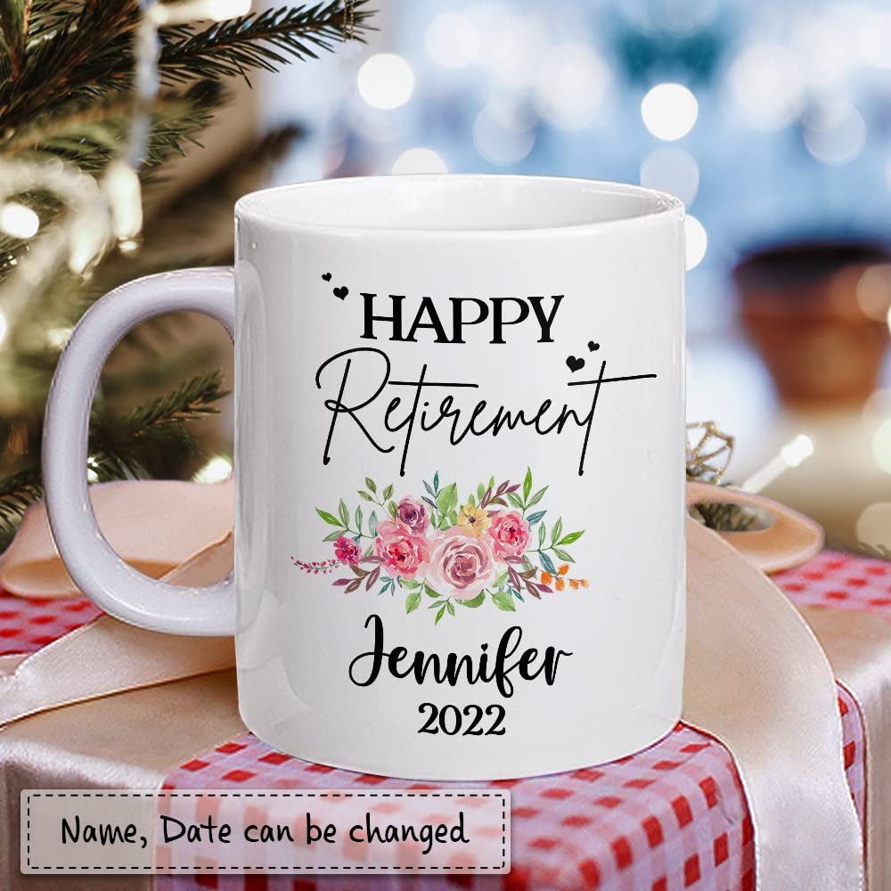 Personalized Happy Retirement Mug Sandjest
