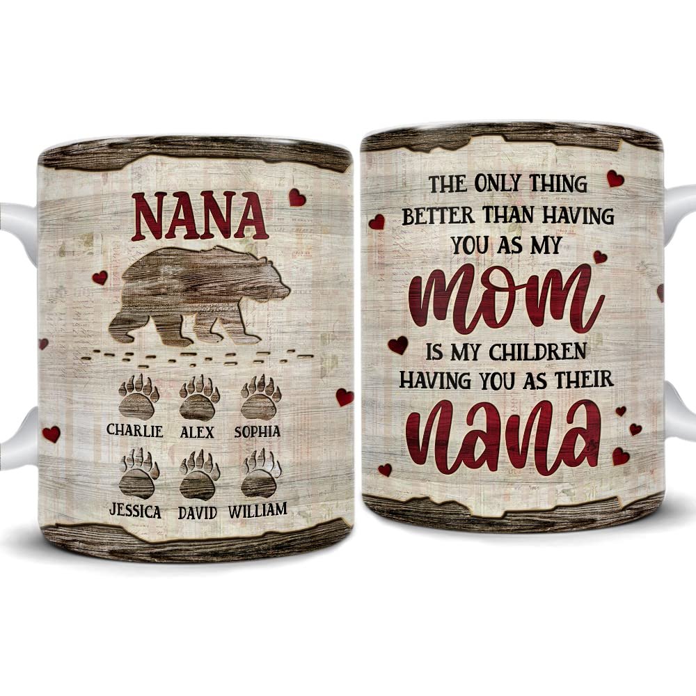 Personalized Nana Bear Mug Sandjest