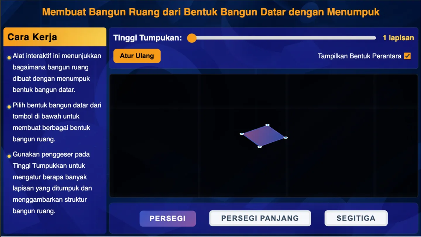 Menyusun Bangun Datar jadi Bangun Ruang