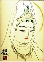 Hình vẽ Quan Âm Bồ Tát