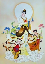 Hình vẽ Quan Âm Bồ Tát