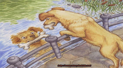 Chú chó tham ăn và cái bóng