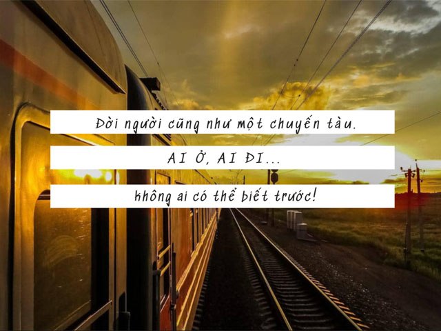 Đời người như chuyến tàu một chiều