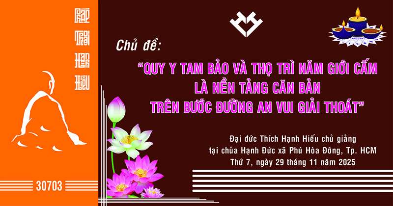 Tp. HCM: PTHH 03 "Quy y Tam Bảo và thọ trì năm giới cấm là nền tảng căn bản trên bước đường an vui giải thoát"