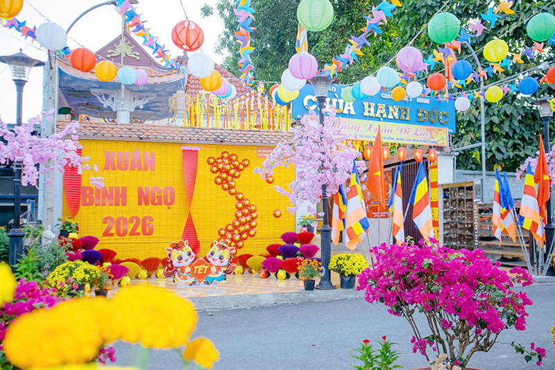 Tp. HCM: Chùm ảnh xuân Bính Ngọ 2026 tại chùa Hạnh Đức xã Phú Hòa Đông