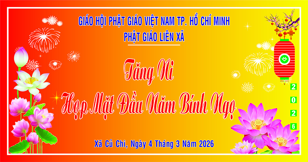 TP. HCM: Tăng Ni họp mặt đầu năm Bính Ngọ tại chùa Pháp Thành xã Củ Chi